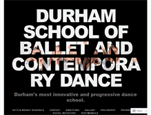 Tablet Screenshot of durhamschoolofballetandcontemporarydance.com